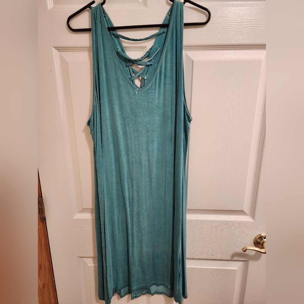 1X aqua green dress with weave back - Picture 6 of 6